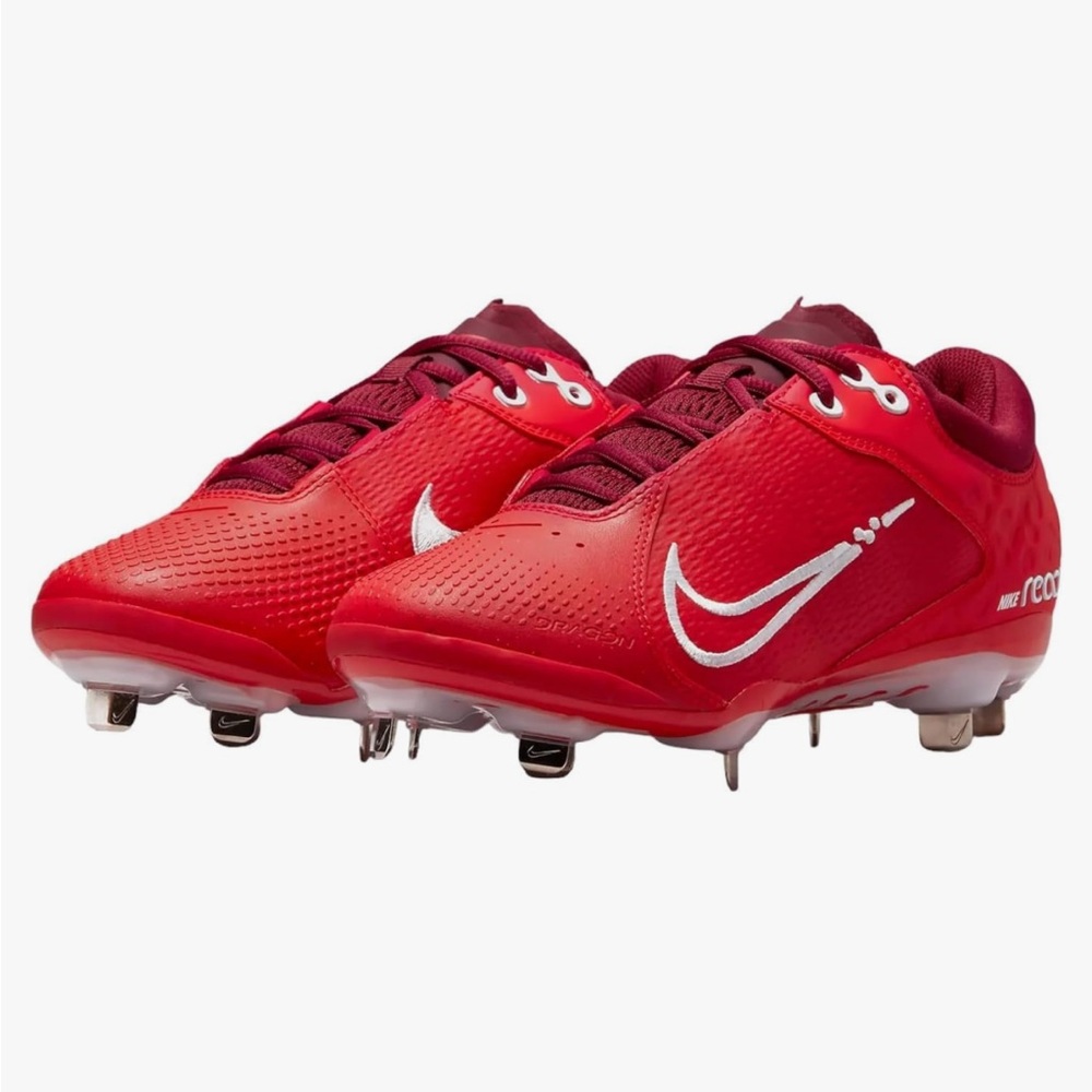 Nike Hyperdiamond 4 Elite University Red & White Womens Softball Cleats Size 7.5